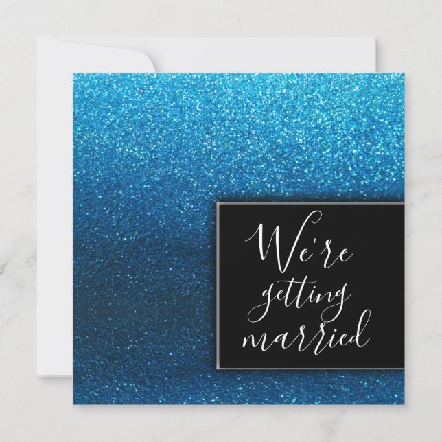 Simple Classy Modern Glitter Wedding Elegant Bride Invitation (Front)