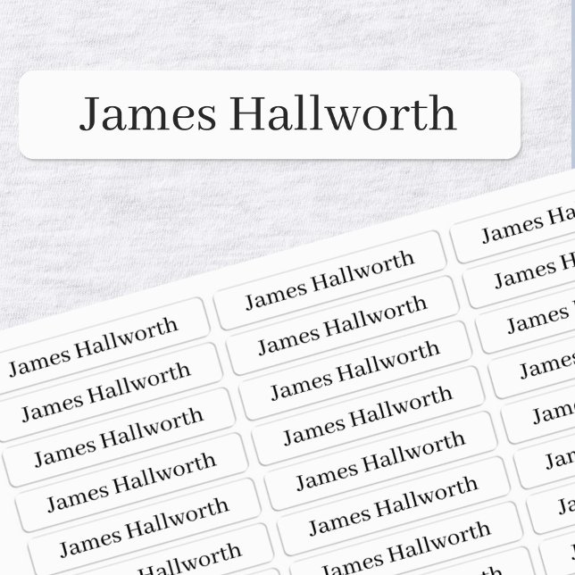 Simple Classy Name Editable Text Waterproof Labels (Creator Uploaded)