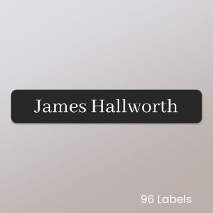 Simple Classy Name Editable Text Waterproof Labels