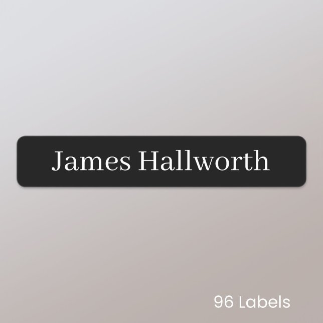 Simple Classy Name Editable Text Waterproof Labels (Creator Uploaded)
