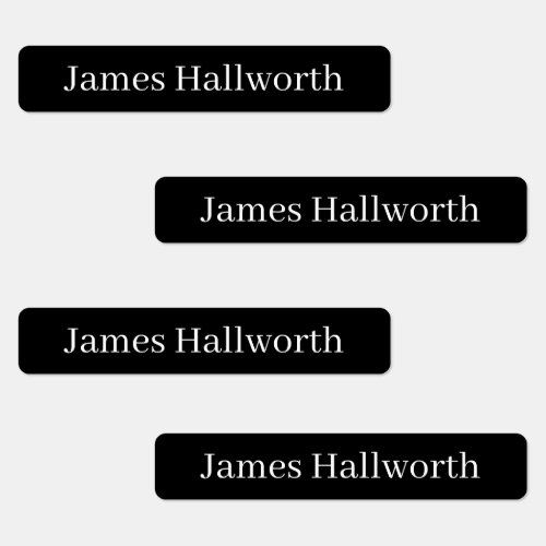 Simple Classy Name Editable Text Waterproof Labels