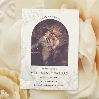 Simple Classy Save the Date Photo Invitation