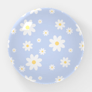 Simple Classy White Daisy Floral Paperweight