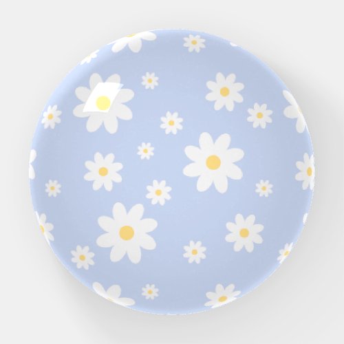 Simple Classy White Daisy Floral Paperweight