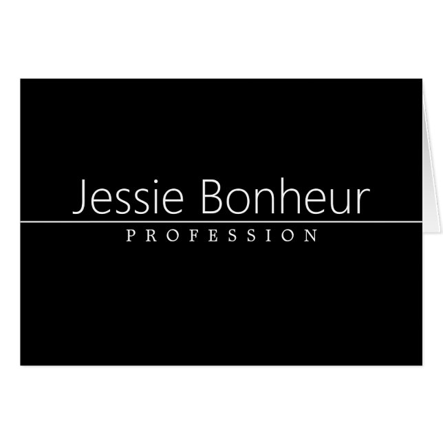 Simple Classy White Text on Black (Front Horizontal)