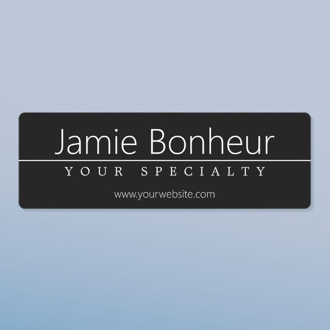 Simple Classy White Text on Black Labels (Creator Uploaded)