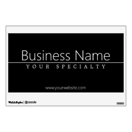 Simple Classy White Text on Black Wall Decal