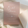Simple Clay Terracotta & Blush Ombre Bridal Shower Invitation