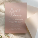 Simple Clay Terracotta &amp; Blush Ombre Bridal Shower Invitation at Zazzle