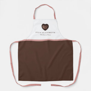 Simple Clean Bakery Brown & Pink Apron