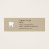 Simple Clean Beige White Dentist Appointment Card (Front)