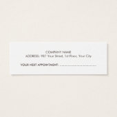 Simple Clean Beige White Dentist Appointment Card (Back)