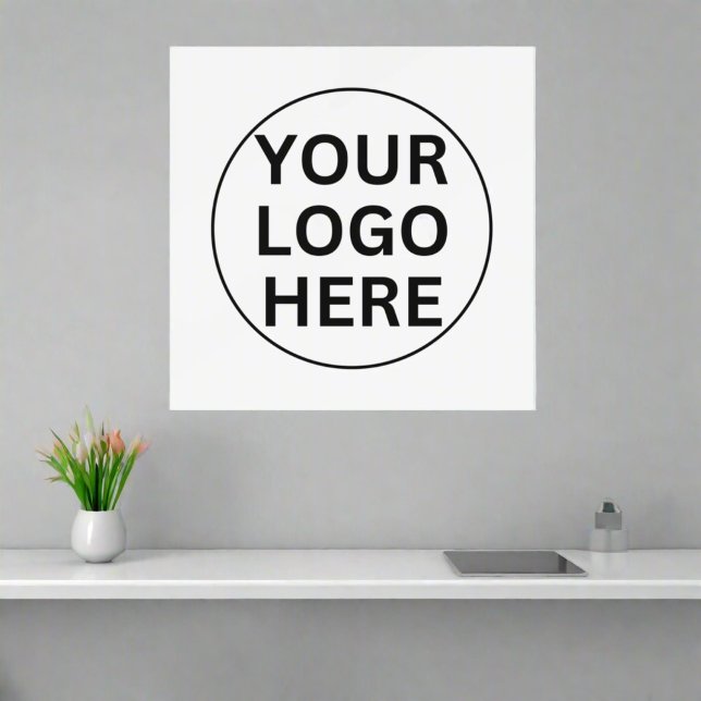 Simple Clean Business Logo Promotional White Wall Decal (Creator Uploaded)