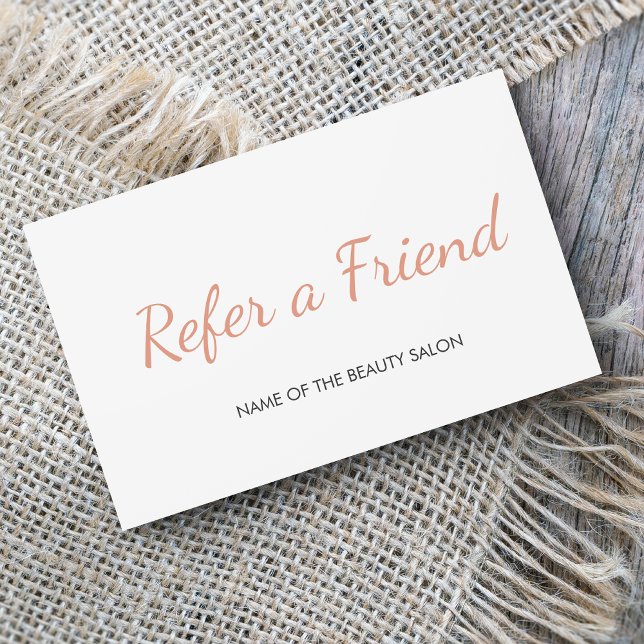Simple Clean Discount Reward Salon Referral Card  (Creator Uploaded)