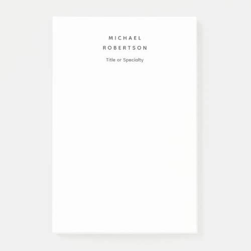 Simple Clean Elegant Modern Minimalist White Post_it Notes
