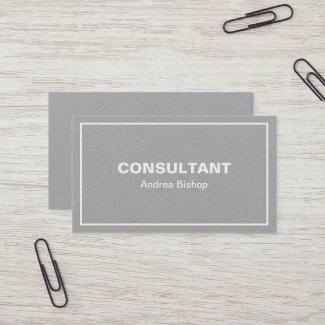 Simple Clean Frame Classic Business Card (Front/Back In Situ)
