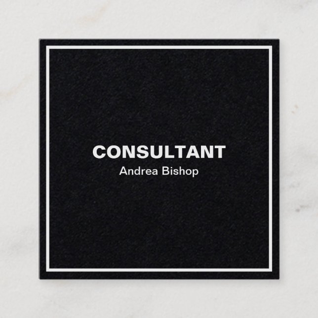 Simple Clean Frame Classic Square Business Card (Front)