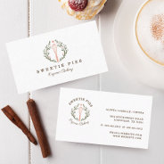 Simple, Clean & Minimal Style Bakery Whisk Logo Business Card at Zazzle