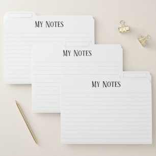 Simple Clean Minimalist Dotted Lines personalize File Folder