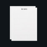 Simple Clean Minimalist Dotted Lines personalize Letterhead<br><div class="desc">Simple clean minimalist letterhead with grey dotted lines. The title "My Notes" is a template that you can personalize to any text you like - or delete it.
The lines are printed on both sides of the paper.</div>