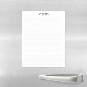 Simple Clean Minimalist Dotted Lines personalize Magnetic Dry Erase Sheet