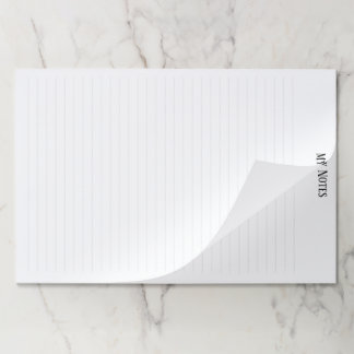 Simple Clean Minimalist Dotted Lines personalize Paper Pad