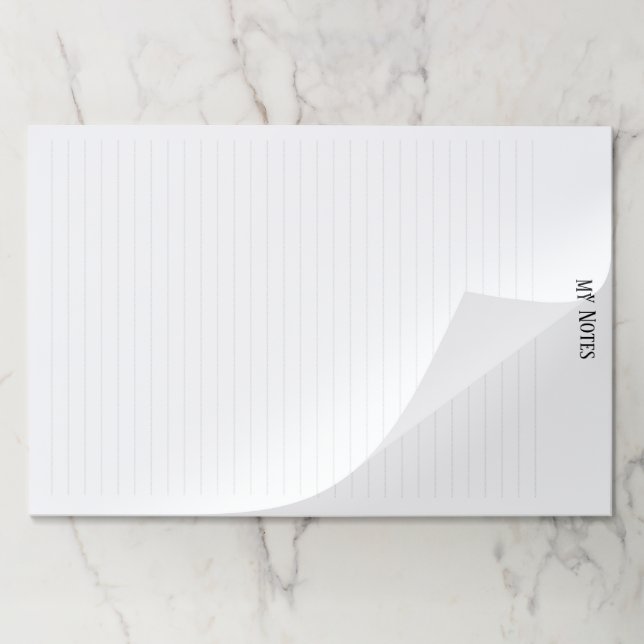 Simple Clean Minimalist Dotted Lines personalize Paper Pad (Folded)