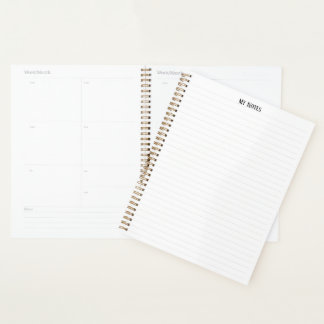 Simple Clean Minimalist Dotted Lines personalize Planner