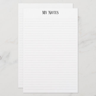 Simple Clean Minimalist Dotted Lines personalize Stationery