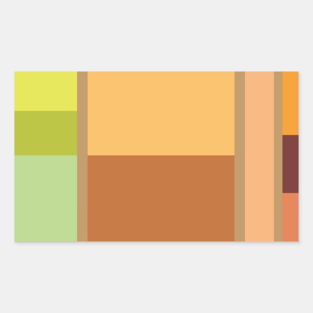 Simple Clean Modern Minimal Rectangular Sticker (Front)