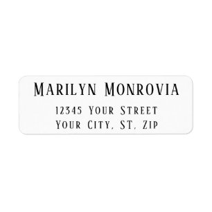 Simple Clean Modern  Return Address Label