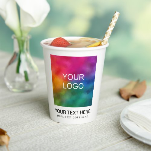 Simple Clean Promotional Stylish Corporate Event Paper Cups