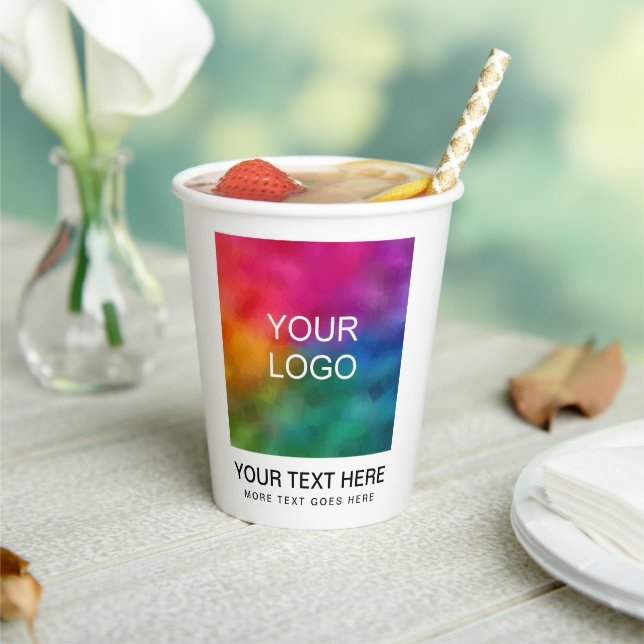 Simple Clean Promotional Stylish Corporate Event Paper Cups (Insitu)