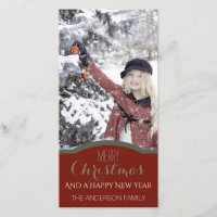 Simple Clean Red Green Christmas Holiday Photo
