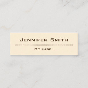 Simple & Clean Tan/Brown Counsel Business Card