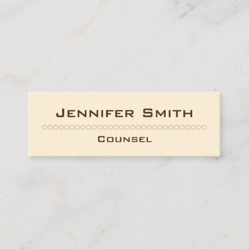 Simple  Clean TanBrown Counsel Business Card