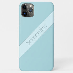 Simple Clean Two-Tone Powder Blue Protective iPhone 11 Pro Max Case