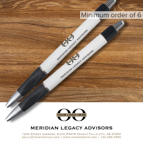 Simple Clean White Minimalist Custom Logo Pen