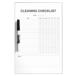 simple Cleaning Checklist Schedule Dry Erase Board