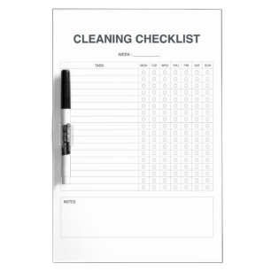 simple Cleaning Checklist Schedule Dry Erase Board
