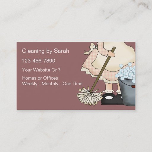 Customizable Simple Cleaning Service Business Cards