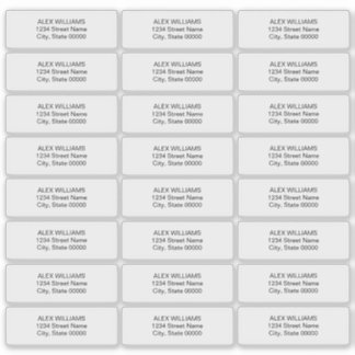 Simple Clear Transparent Return Address Labels