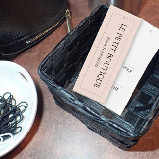 Simple Clothing Blush Hanging display Price Tag