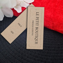 Simple Clothing  Boutique  Kraft Swing Price Tag