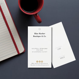 Simple Clothing Boutique White Price tag