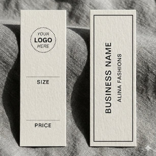 Simple Clothing Business Logo display Price Tag