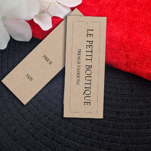 Simple Clothing  Kraft Hanging display Price Tag