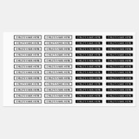 Simple Clothing Name Tags Black and White