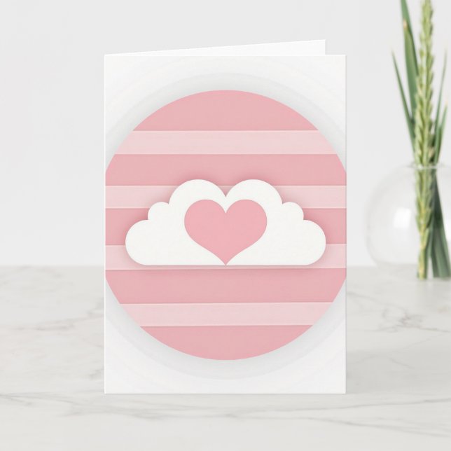 Simple Cloud Heart Love Card (Front)