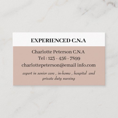 Simple CNA  Business Card